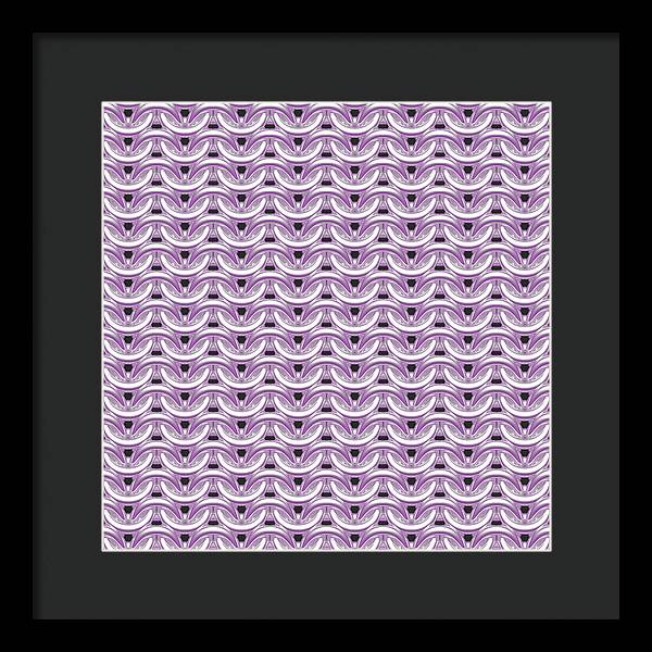 Silver Pink Maille Framed Print