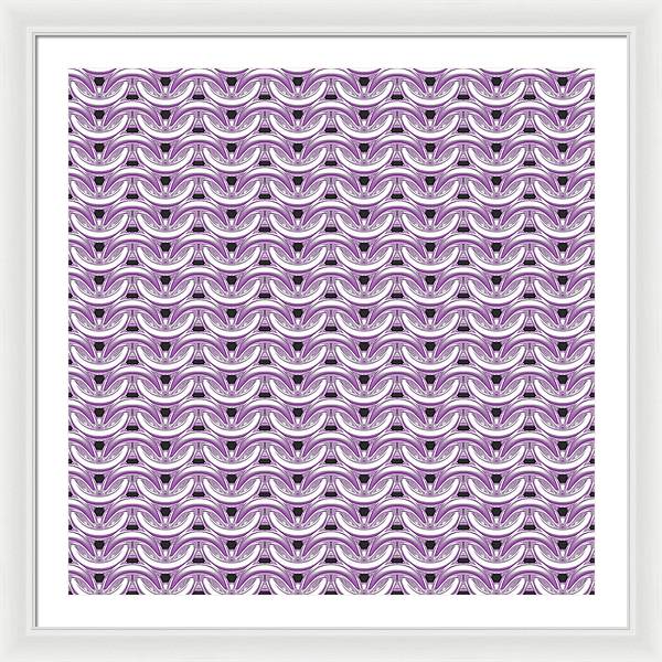 Silver Pink Maille Framed Print