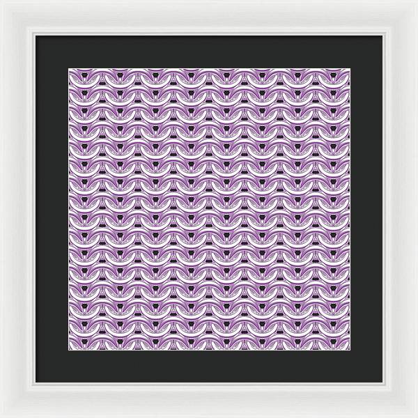 Silver Pink Maille Framed Print