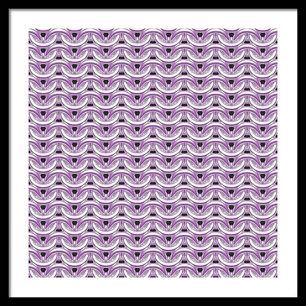 Silver Pink Maille Framed Print