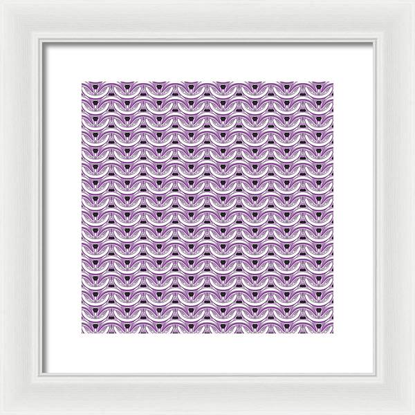 Silver Pink Maille Framed Print