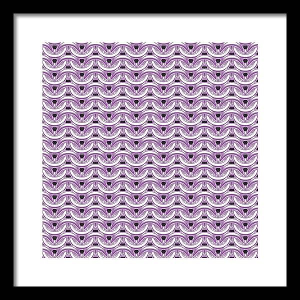 Silver Pink Maille Framed Print