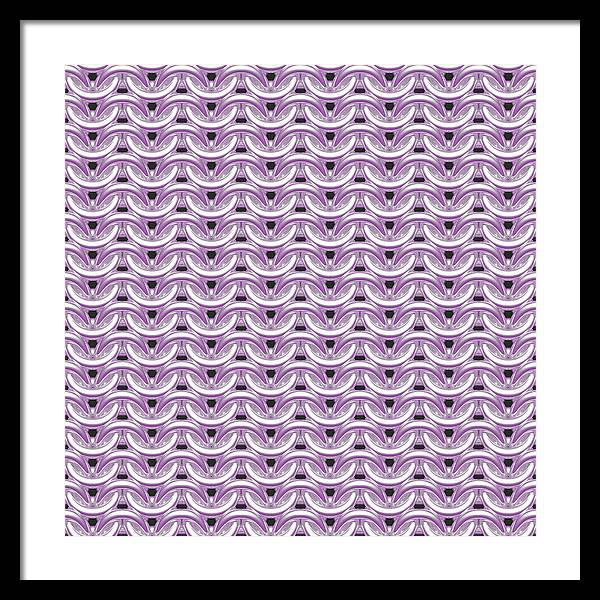Silver Pink Maille Framed Print