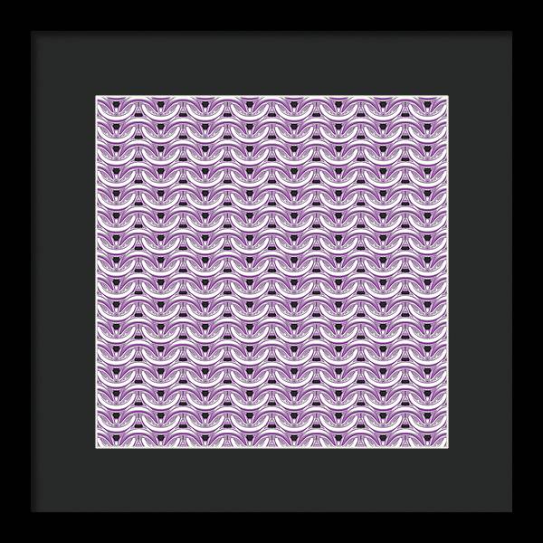 Silver Pink Maille Framed Print
