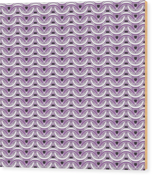 Silver Pink Maille Wood Print