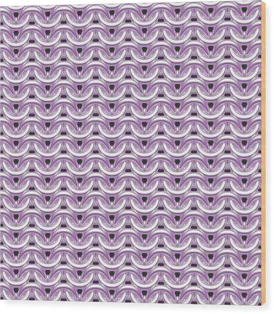 Silver Pink Maille Wood Print