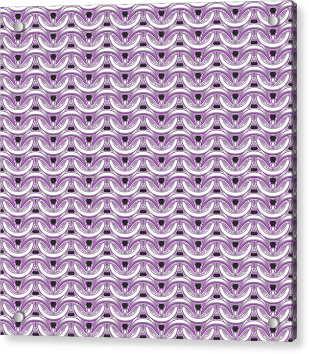 Silver Pink Maille Acrylic Print