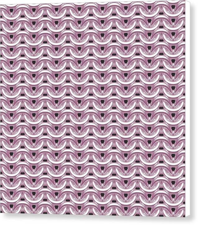 Silver Rose Maille Canvas Print