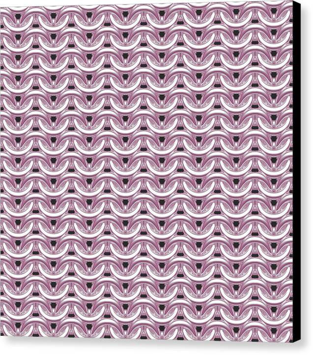 Silver Rose Maille Canvas Print