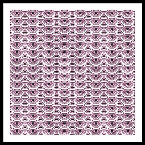 Silver Rose Maille Framed Print