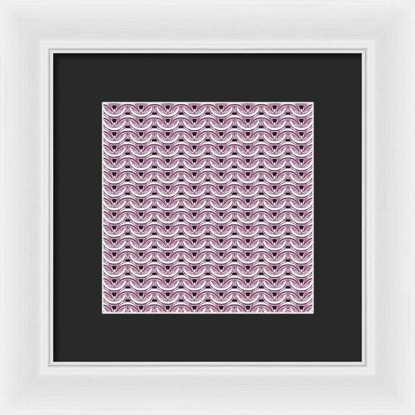 Silver Rose Maille Framed Print