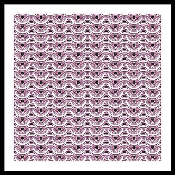 Silver Rose Maille Framed Print