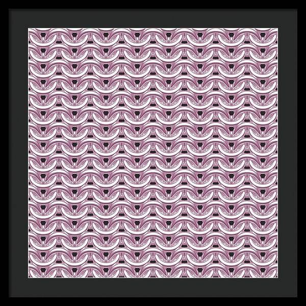 Silver Rose Maille Framed Print