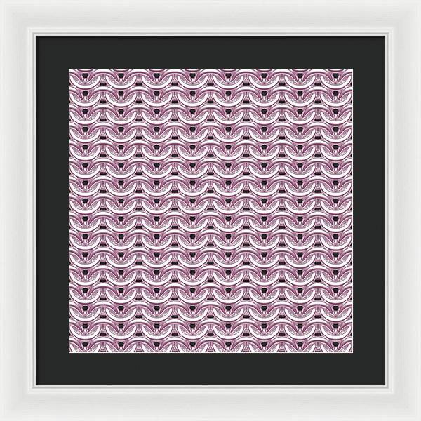 Silver Rose Maille Framed Print