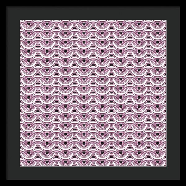 Silver Rose Maille Framed Print