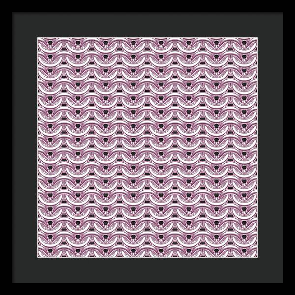 Silver Rose Maille Framed Print