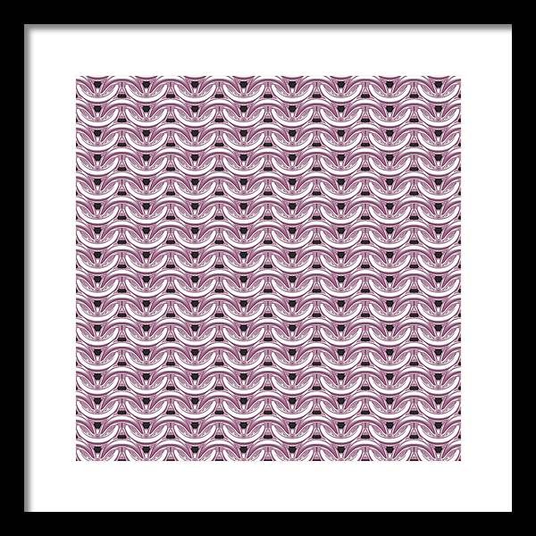 Silver Rose Maille Framed Print