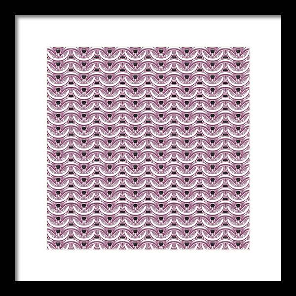 Silver Rose Maille Framed Print