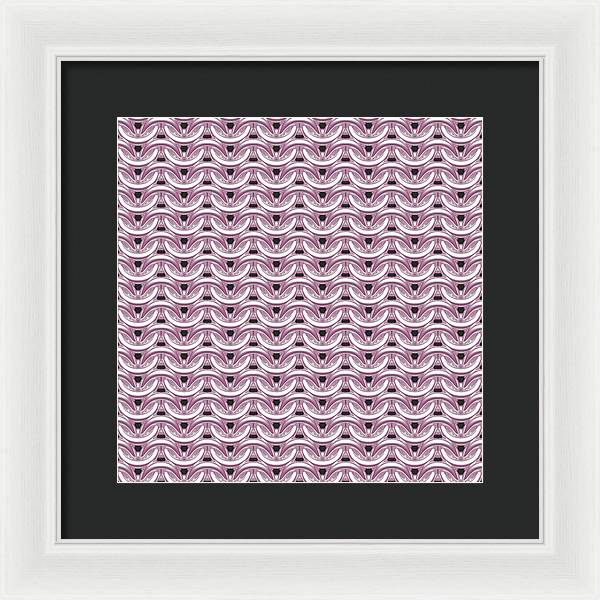 Silver Rose Maille Framed Print