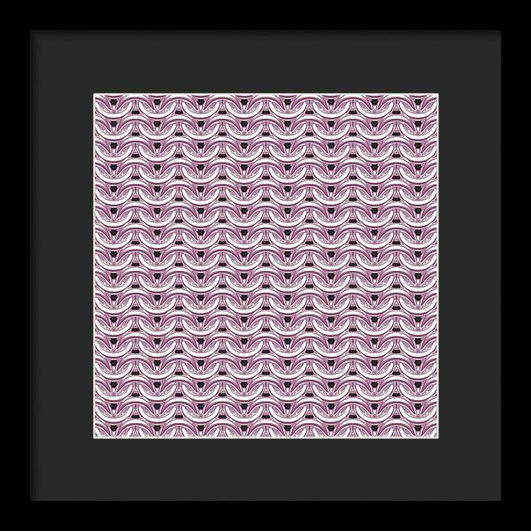 Silver Rose Maille Framed Print