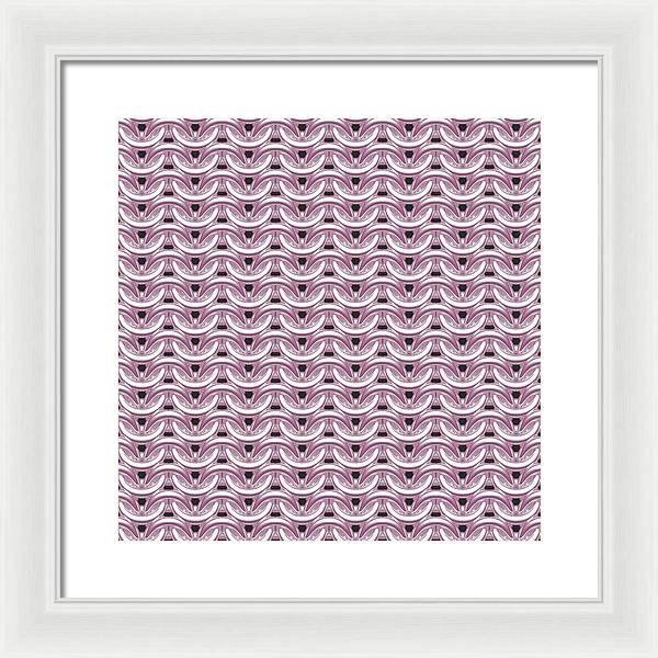Silver Rose Maille Framed Print