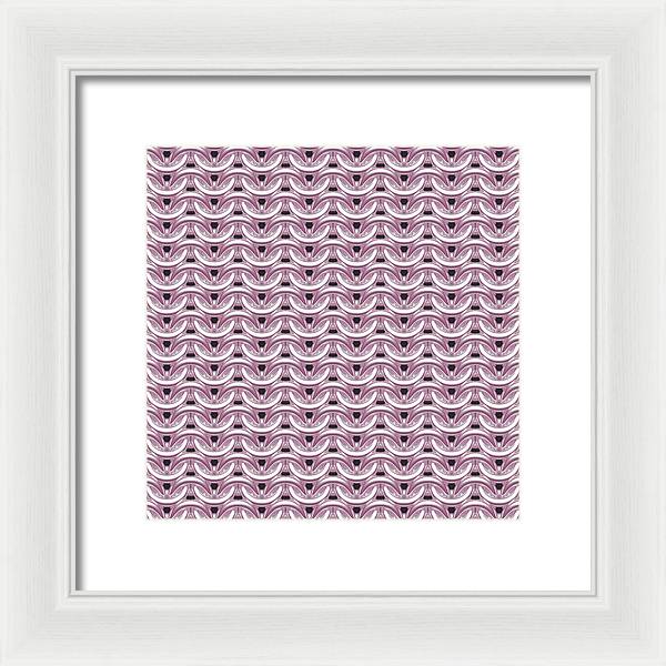 Silver Rose Maille Framed Print