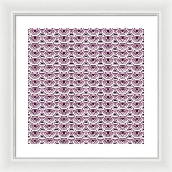 Silver Rose Maille Framed Print