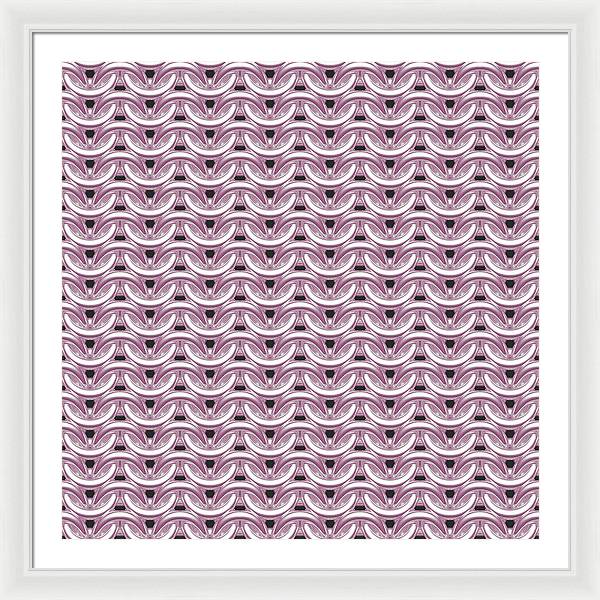 Silver Rose Maille Framed Print