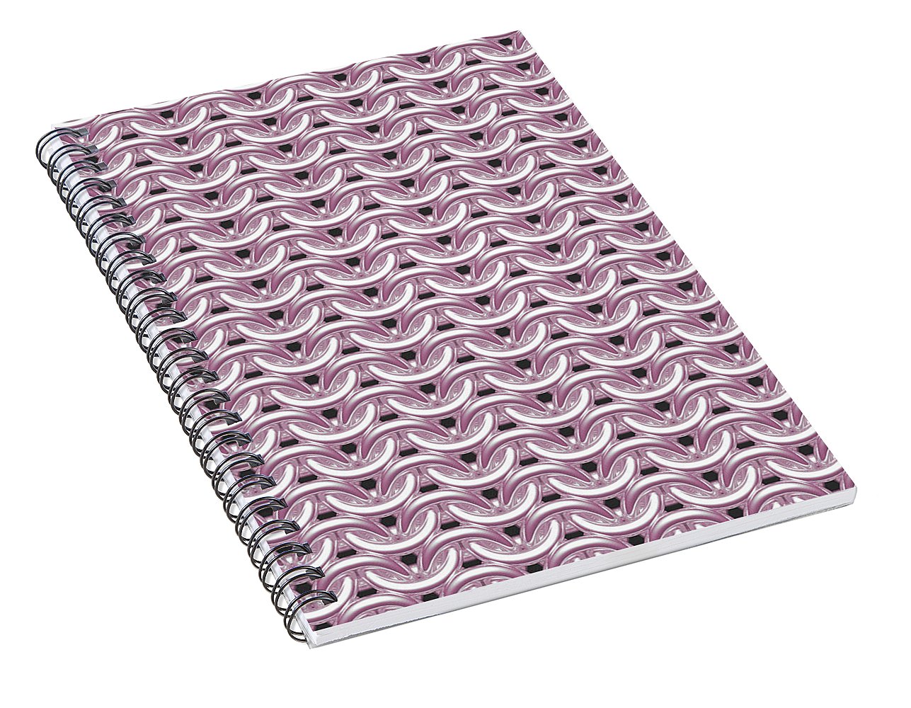 Silver Rose Maille Spiral Notebook