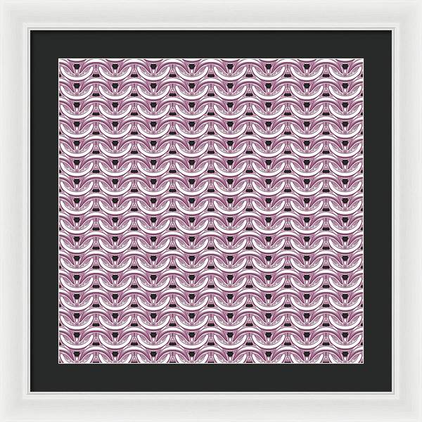 Silver Rose Maille Framed Print