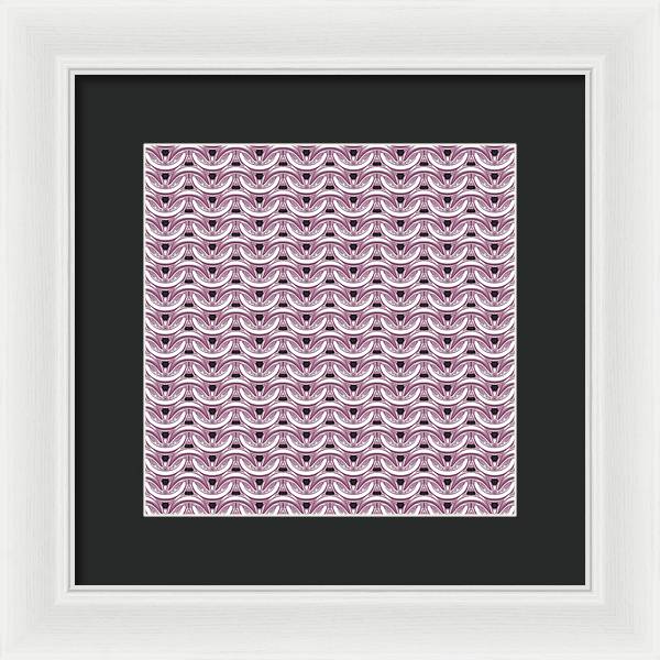 Silver Rose Maille Framed Print