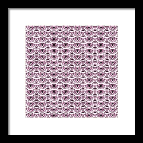 Silver Rose Maille Framed Print