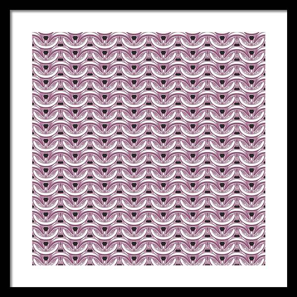 Silver Rose Maille Framed Print