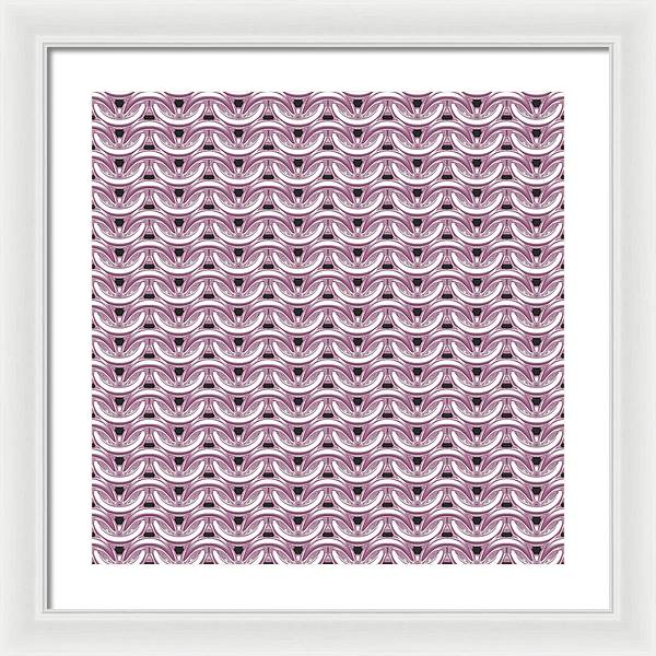 Silver Rose Maille Framed Print