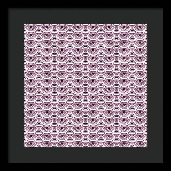 Silver Rose Maille Framed Print