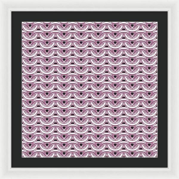Silver Rose Maille Framed Print