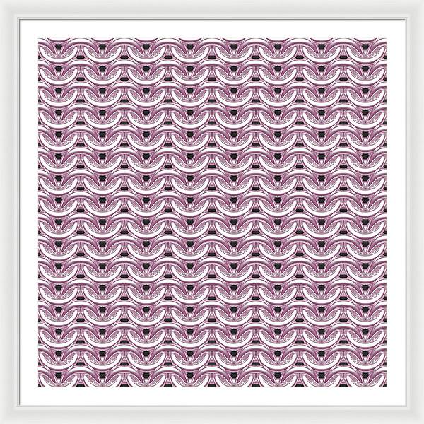 Silver Rose Maille Framed Print
