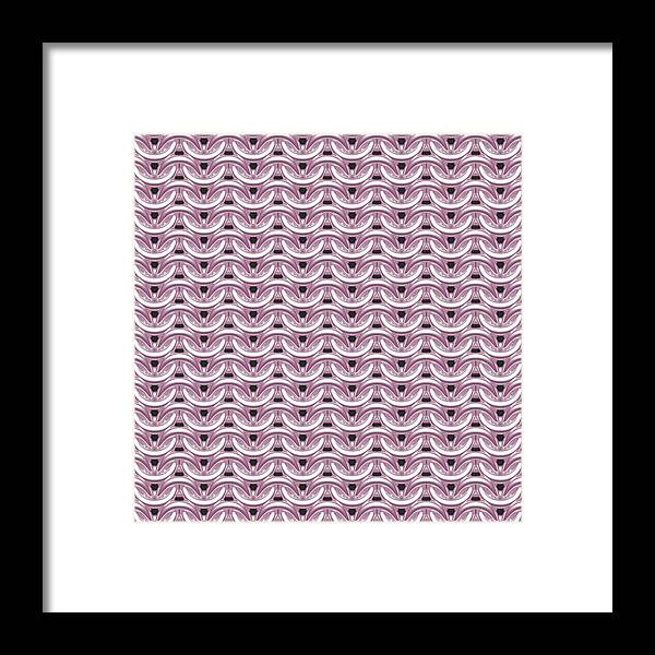 Silver Rose Maille Framed Print