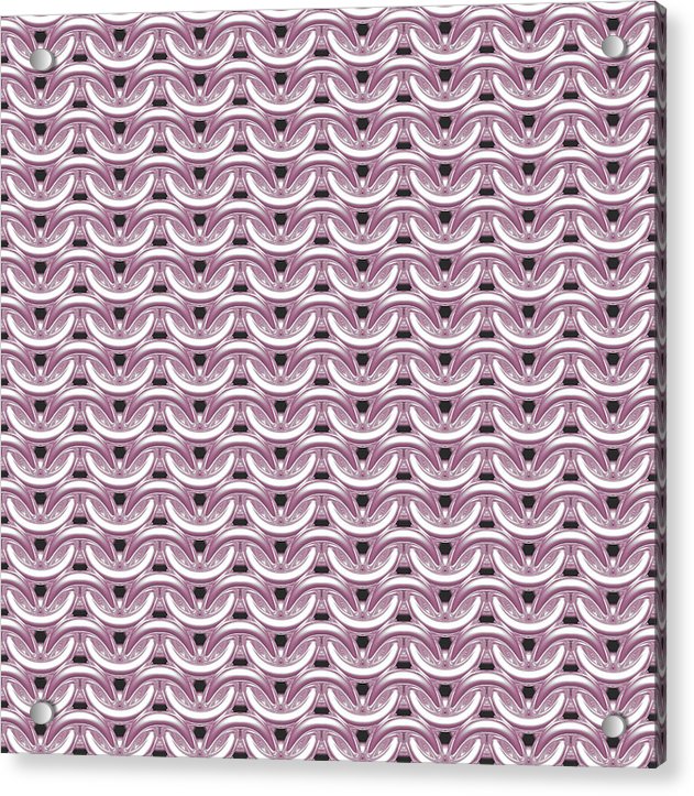 Silver Rose Maille Acrylic Print