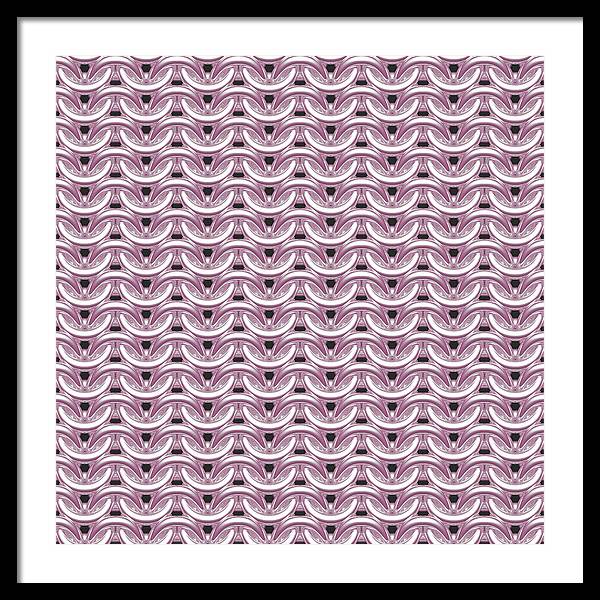Silver Rose Maille Framed Print