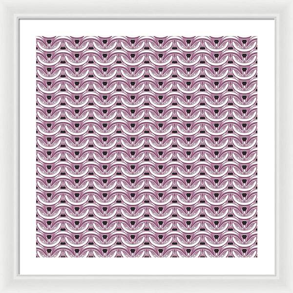 Silver Rose Maille Framed Print
