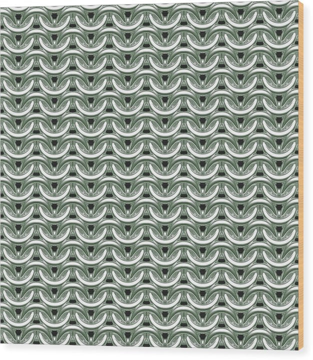Silver Sage Maille Wood Print