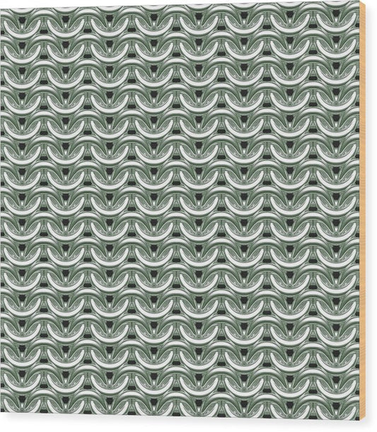 Silver Sage Maille Wood Print