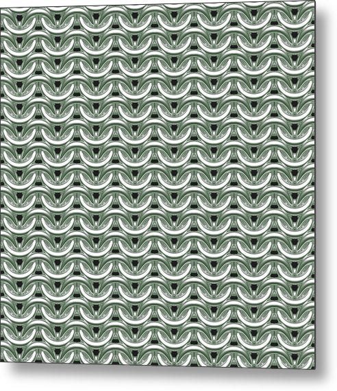 Silver Sage Maille Metal Print