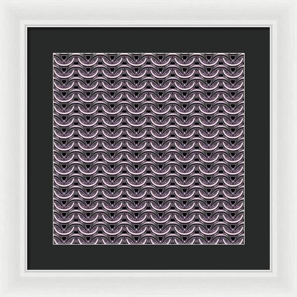 Tarnished Silver Maille Framed Print