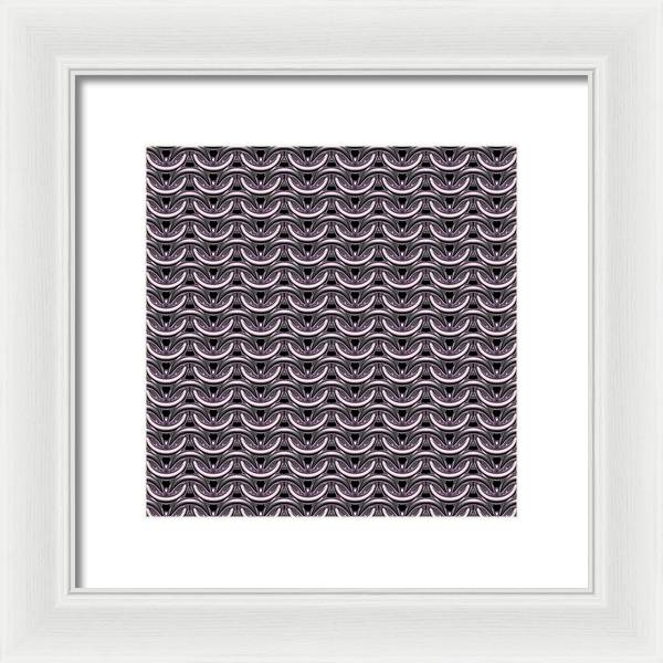Tarnished Silver Maille Framed Print