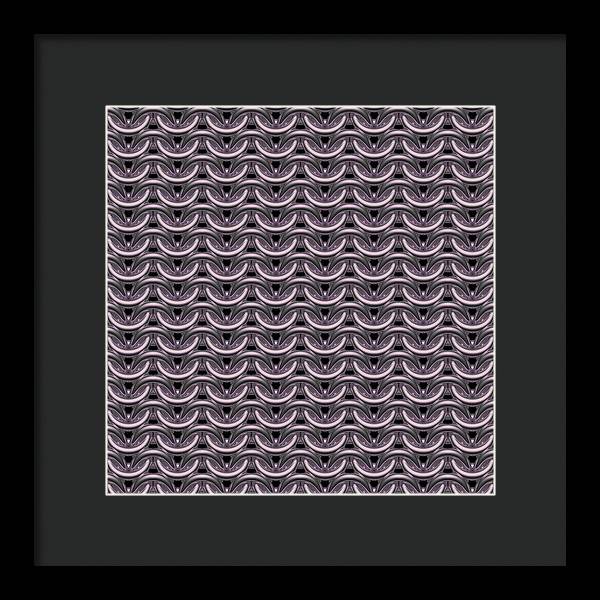 Tarnished Silver Maille Framed Print