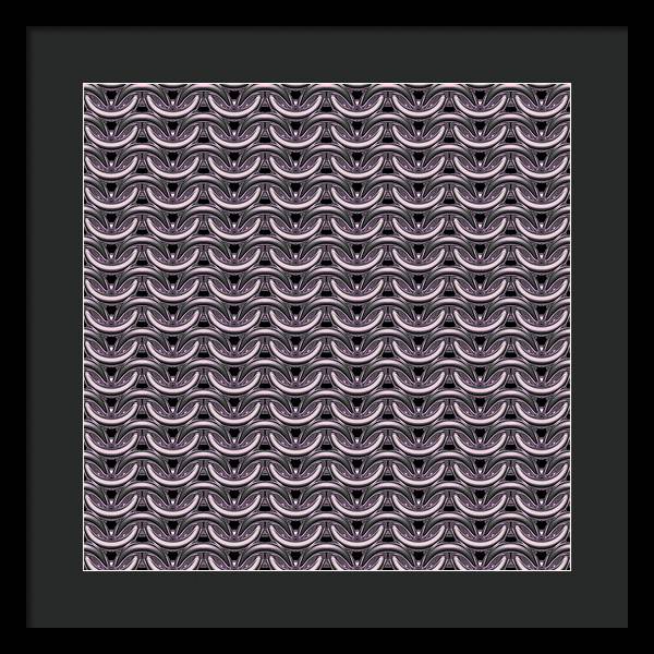 Tarnished Silver Maille Framed Print