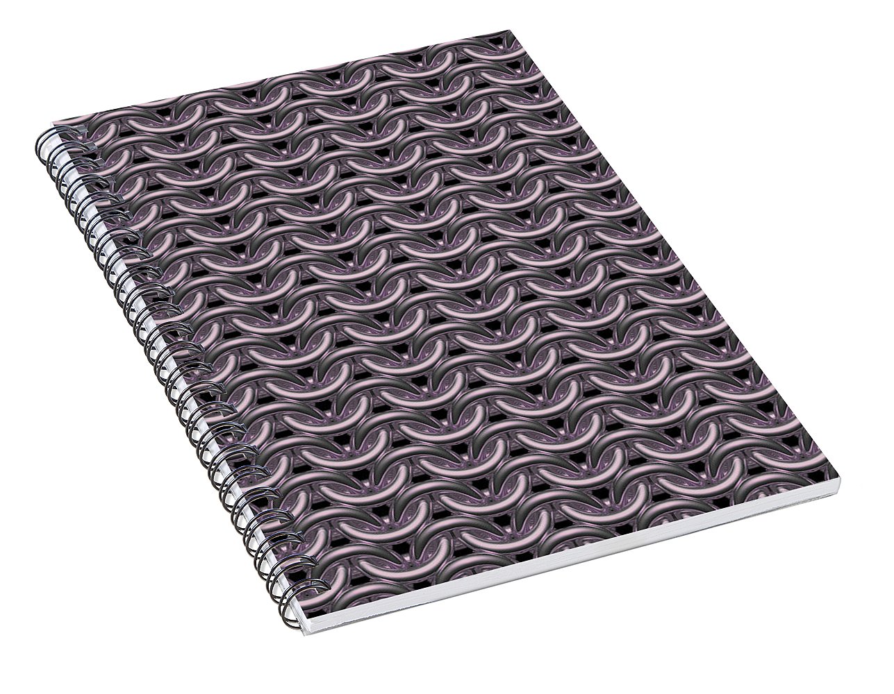 Tarnished Silver Maille Spiral Notebook