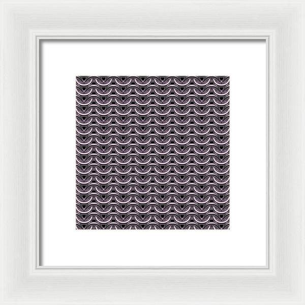 Tarnished Silver Maille Framed Print